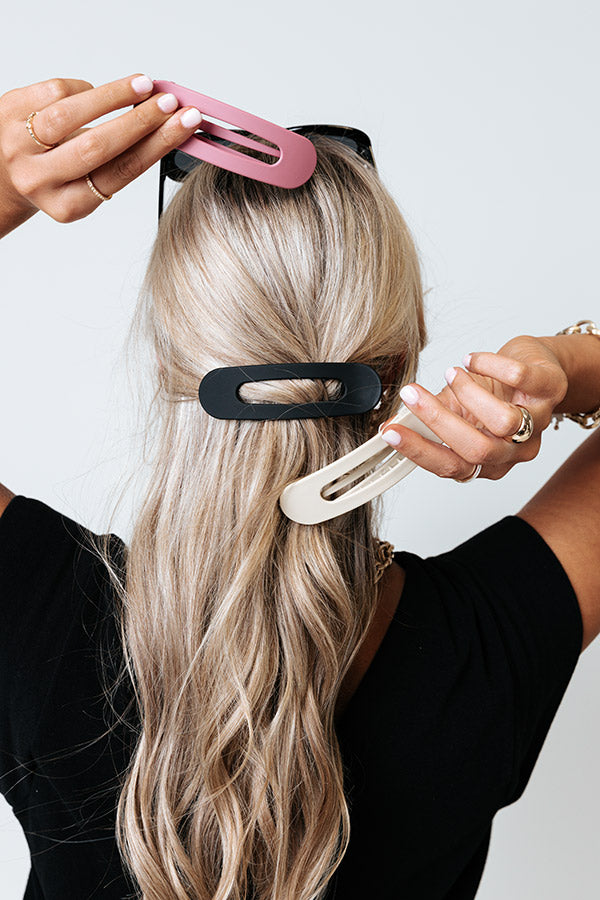 Ready To Succeed Hair Claw Clip Set In Violet Image - 2