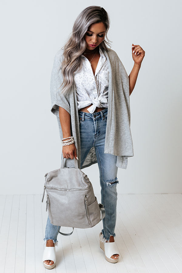 Major Milestone Knit Cardigan In Grey Image - 5