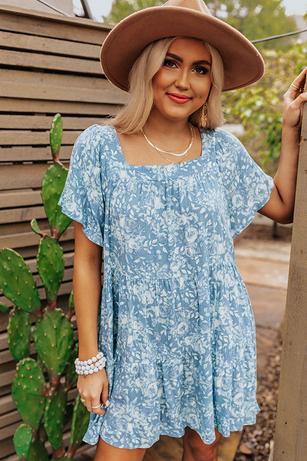 Seaside Sips Shift Dress In Blue • Impressions Online Boutique
