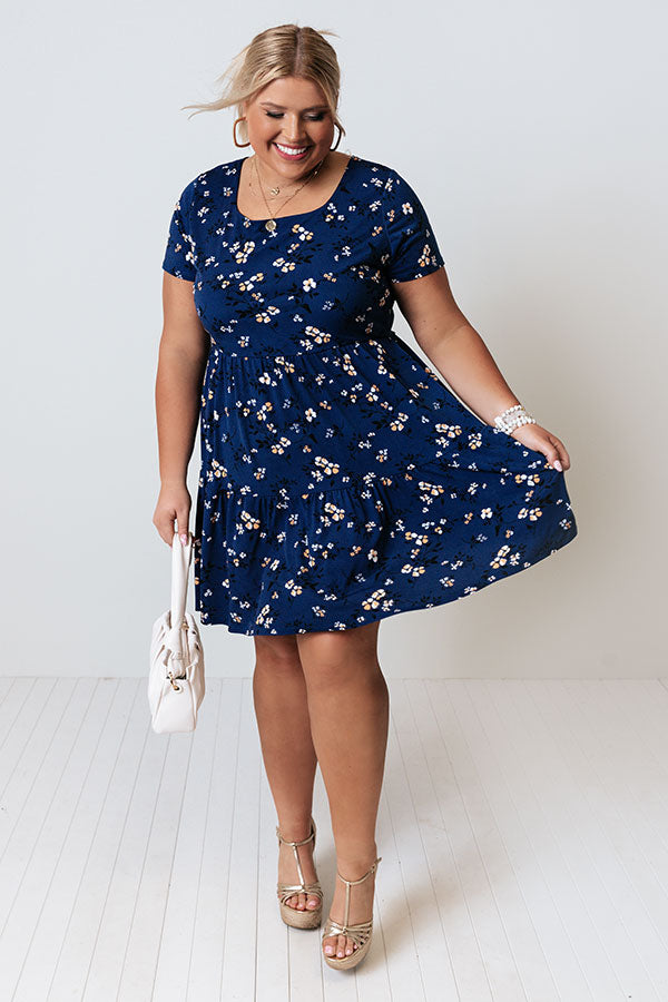 Day Tripper Floral Shift Dress Curves Image - 1