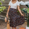 Poised In Paris Floral Skirt In Black Image - 1