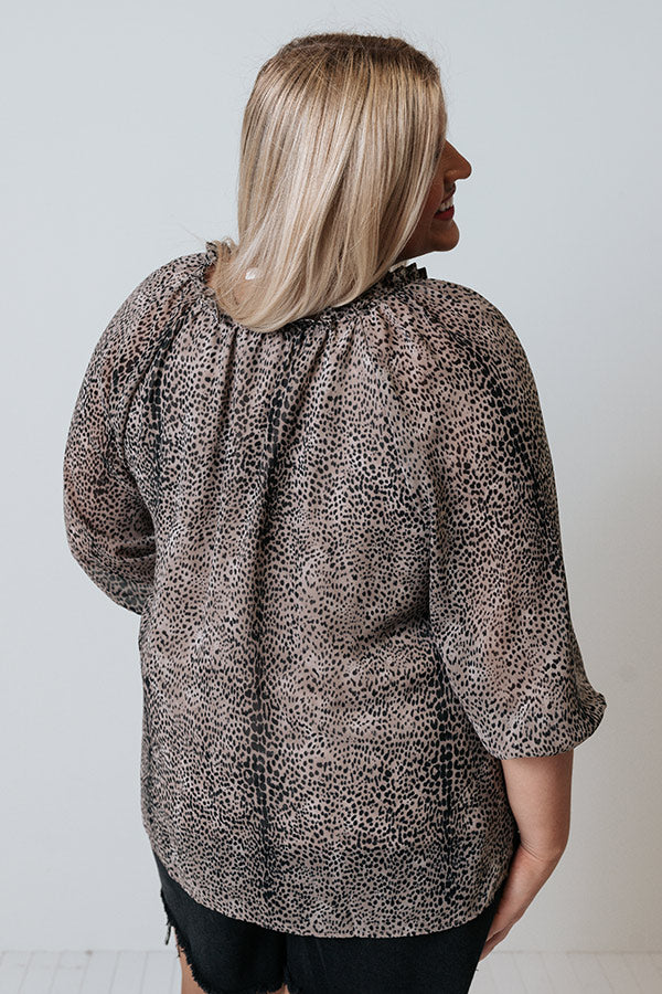 Sweet Notion Leopard Shift Top    Curves Image - 3