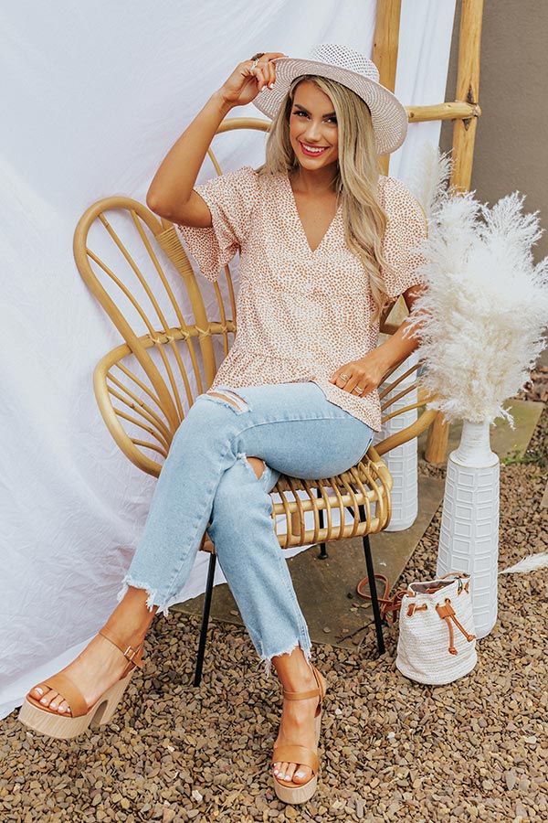 Fade Into You Shift Top In Rust Image - 2