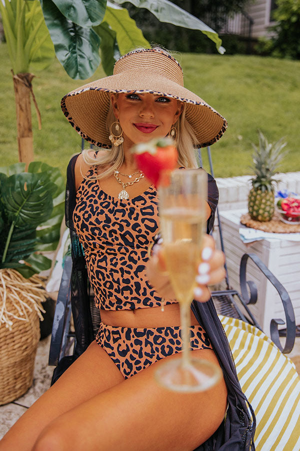 Miami Pier Raffia Visor In Tan Image - 4