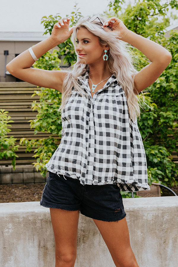 Sweet Muse Gingham Top Image - 2