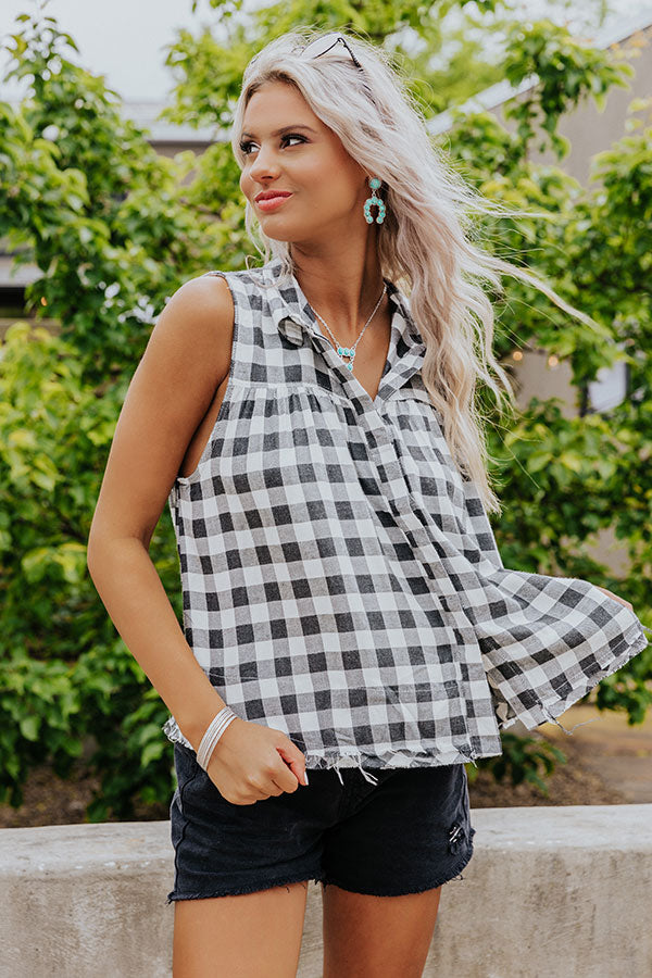Sweet Muse Gingham Top Image - 3