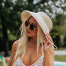 Sun Belle Raffia Visor In Ivory Image - 1