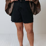 The Quincy High Waist Shorts In Black   Curves Image - 1