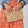 Beach Haven Crochet Clutch In Tan Image - 1