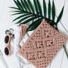 Beach Haven Crochet Clutch In Blush Image - 1