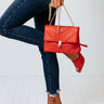 Captivated By Grace Faux Leather Crossbody In Red Image - 1