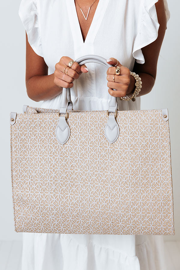 French Riviera Tote In Warm Taupe • Impressions Online Boutique