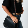 Low Profile Faux Leather Crossbody In Black Image - 1