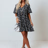 On A Trip Babydoll Dress In Charcoal Image - 1
