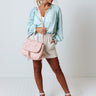 Chic Efforts Shift Top In Light Turquoise Image - 1