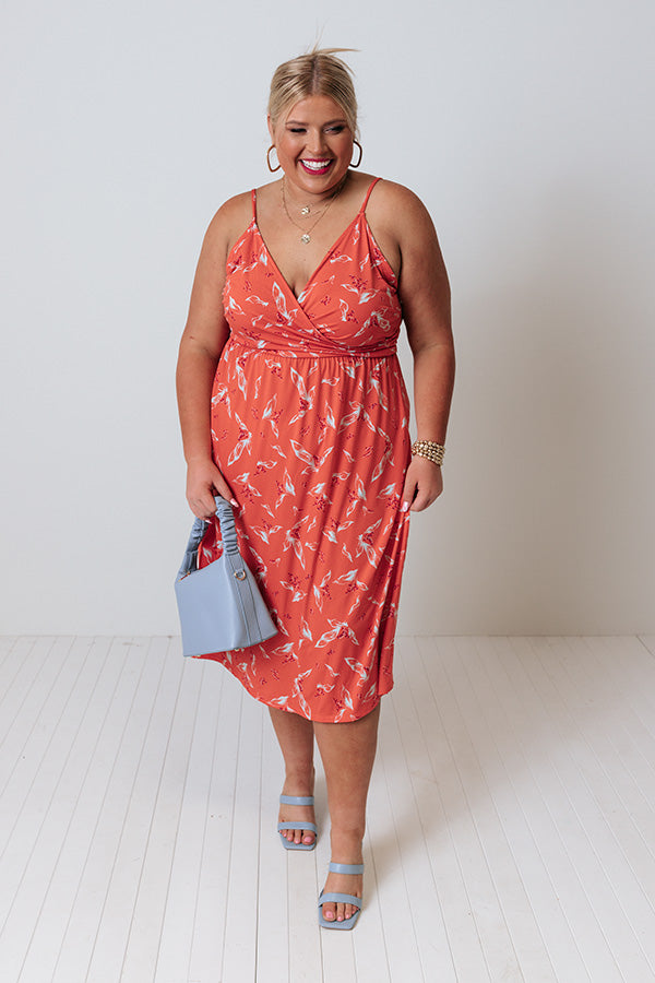 Waves And Wishes Midi Dress Curves Image - 1