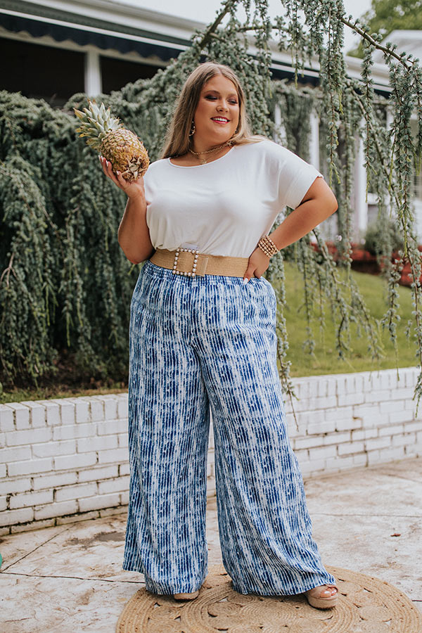 Malibu Cruise Stripe Pants In Blue Curves Image - 1