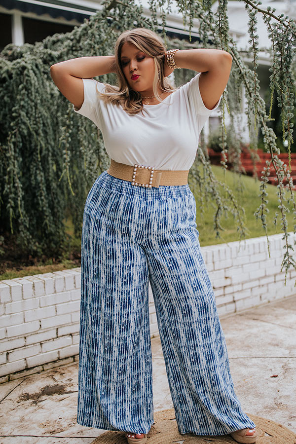 Malibu Cruise Stripe Pants In Blue Curves Image - 2