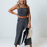 Out Of Line Smocked Jumpsuit In Navy Image - 1