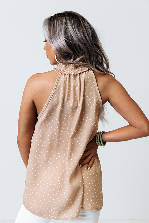 Easy As Pie Polka Dot Top In Iced Latte Image - 5