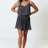 Rows Of Roses Romper In Black Image - 1