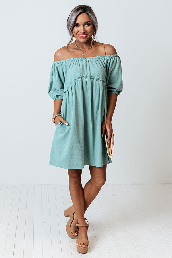 Certified Chic Babydoll Dress In Ocean Wave • Impressions Online Boutique
