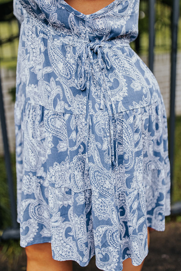 Cascade Paisley Babydoll Dress   Curves Image - 2