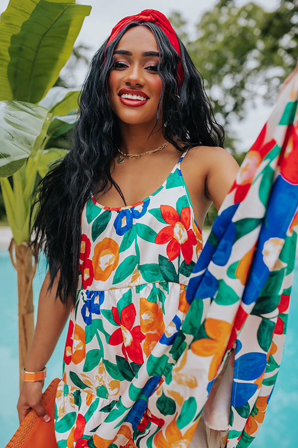 Tropical Mixer Midi in Blue Image - 3