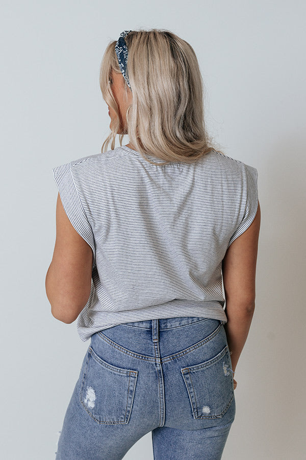 The Stardom Stripe Top In Blue Image - 5