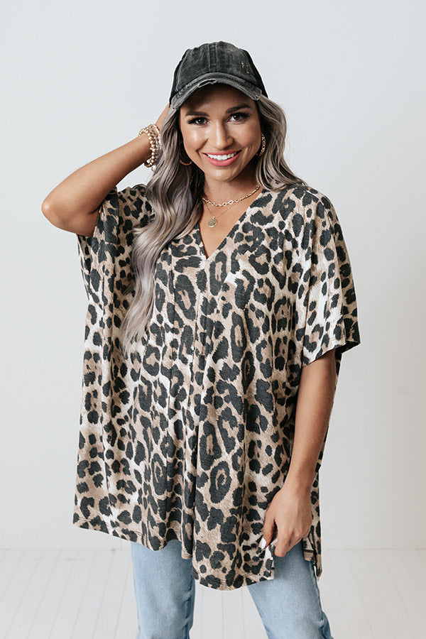 Lit From Within Leopard Shift Top Image - 1