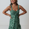 Spring Stories Ruched Dress In Olive Image - 1