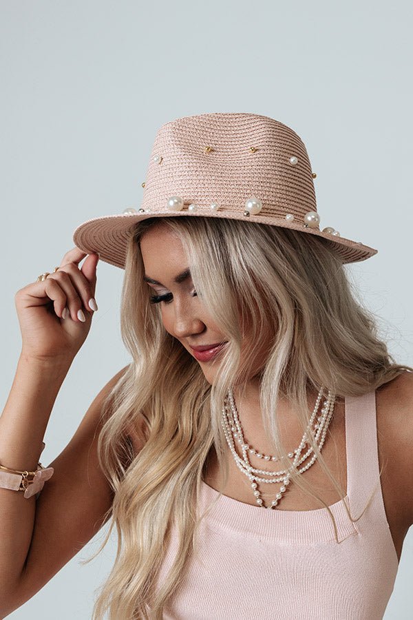 Epic Expectation Raffia Hat In Pink Image - 3