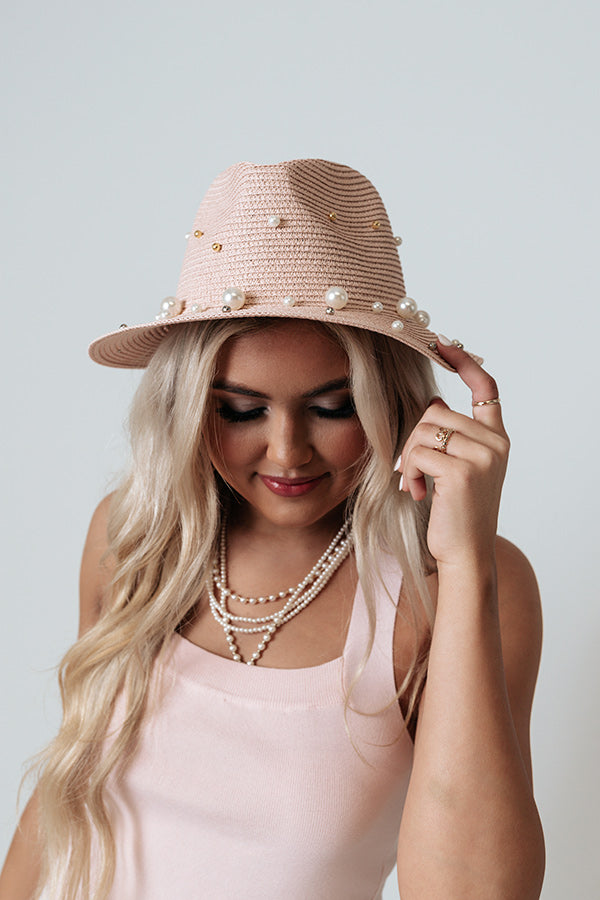Epic Expectation Raffia Hat In Pink Image - 1