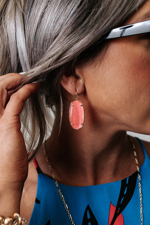 Kendra Scott Faceted Elle Drop Earrings In Coral Illusion Image - 2