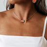 Kendra Scott Threaded Elisa Gold Pendant Necklace in Coral Illusion Image - 1
