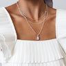 Kendra Scott Elisa Silver Triple Strand Necklace In Matte Iridescent Lilac Glass Image - 1