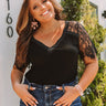 Paris Luxe Lace Top In Black Curves Image - 1