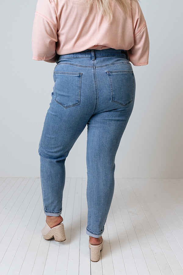Risen The Jozie High Waist Skinny In Light Wash Curves Image - 4