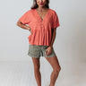 Hit The Spot Shift Top In Coral Image - 1