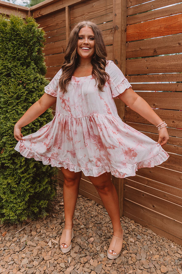 Polaroid Snaps Tie Dye Dress Curves Image - 3