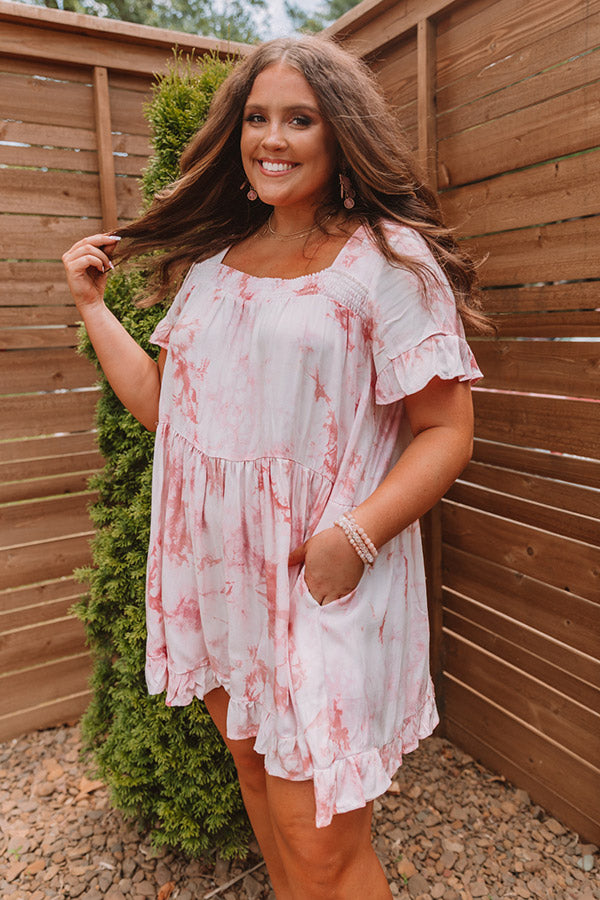 Polaroid Snaps Tie Dye Dress Curves Image - 2