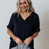 Honey Sweet Shift Top In Navy Image - 1