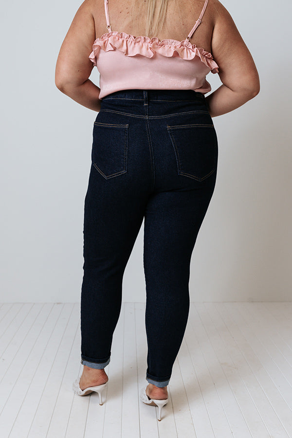 Risen The Jozie High Waist Skinny In Dark Wash Curves Image - 4