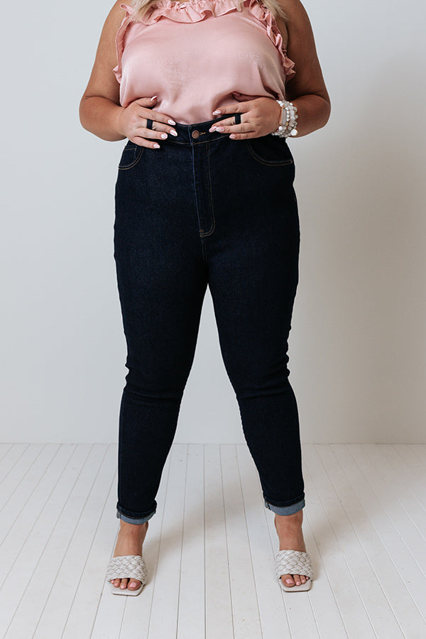 Risen The Jozie High Waist Skinny In Dark Wash Curves Image - 2