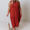 Mindfulness Midi Dress In Rust Curves Image - 1
