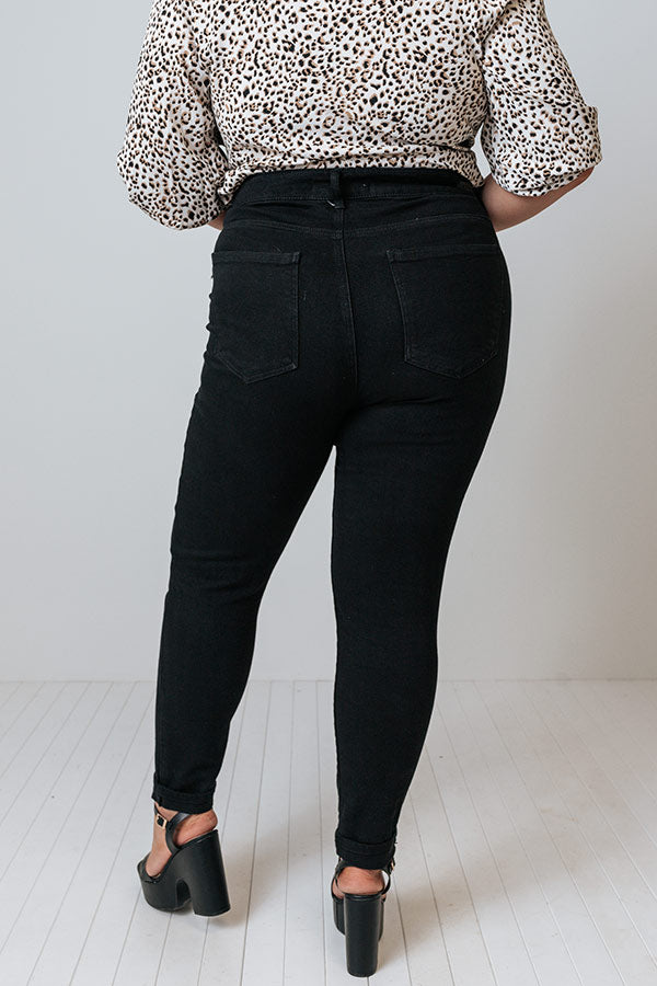 Risen The Jozie High Waist Skinny In Black Curves Image - 4