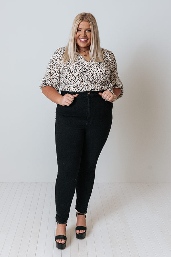 Risen The Jozie High Waist Skinny In Black Curves Image - 1