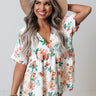 Say It Sweetly Floral Babydoll Top In White Image - 1