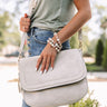 Destination Obsessed Faux Leather Crossbody In Stone Image - 1