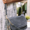 Destination Obsessed Faux Leather Crossbody In Grey Image - 1